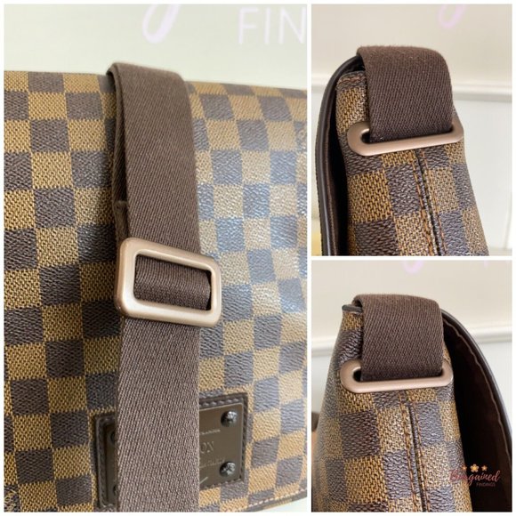 Authentic Louis Vuitton Damier Ebene Coated Canvas Brooklyn PM Crossbody Bag - Picture 6 of 14